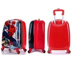 WCK Travel Kid's Luggage 18inch Carry On Hard Side Upright Cartoon Spinner Luggage Rolling (spiderman) -Travelpro Shop 41wBCFjZhYL