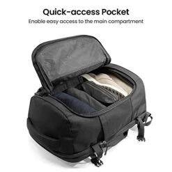 Tomtoc Travel Backpack 40L, TSA Friendly Flight Approved Carry-on Luggage Hand Backpack, Water-resistant Lightweight Business Rucksack, Durable Large Weekender Bag Daypack Fits 17.3 Inch Laptop -Travelpro Shop 41wO7PlMdcL