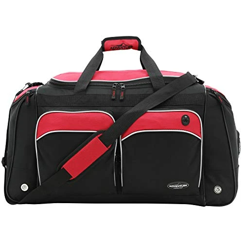Travelers Club Adventure Travel Duffel Bag, Red, 28 Inch 1 Travelers Club Adventure Travel Duffel Bag, Red, 28 Inch