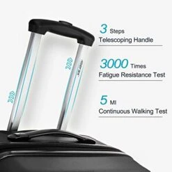 Merax 3 Pcs Luggage Set Expandable Hardside Lightweight Spinner Suitcase With TSA Lock [Upgraded Version], Black -Travelpro Shop 41xuXG0 VnL