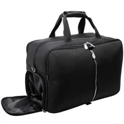 McKleinUSA Avondale, 1680D Ballistic Nylon With Leather Trim, 22" Nylon, Triple Compartment, Carry-All, Travel, Laptop Duffel, Black (78905) -Travelpro Shop 41xvBkcgYPL