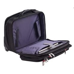AirTraveler Rolling Briefcase Rolling Laptop Bag Computer Case With Wheels Spinner Mobile Office Carry On Luggage For 14.1in 15.6in Business Notebook For Women Men -Travelpro Shop 41yXt3ImMXL