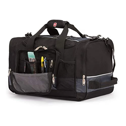 SwissGear 20" Duffel Bag | Gym Bag | Travel Duffle Bags | Men's And Women's - Grey/Black 2 SwissGear 20" Duffel Bag | Gym Bag | Travel Duffle Bags | Men's And Women's - Grey/Black - Image 2