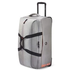 DELSEY Paris Egoa Rolling Travel Duffel Bag With 100% Recycled Materials, Light Gray, Checked-Medium 25 Inch 21 DELSEY Paris Egoa Rolling Travel Duffel Bag With 100% Recycled Materials, Light Gray, Checked-Medium 25 Inch -Travelpro Shop 41ypxKXGf L