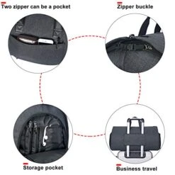 Carry-on Garment Bag Large Duffel Bag Suit Travel Bag Weekend Bag Flight Bag With Shoe Pouch For Men Women (Black) -Travelpro Shop 41zTIxnnQwL