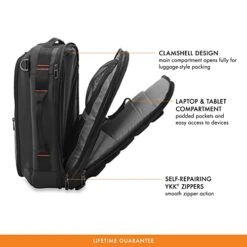 Briggs & Riley ZDX Convertible Backpack Duffel Carry-on, Black, Medium -Travelpro Shop 41zr7Qo4uvL