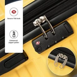 Flieks Luggage Sets TSSA 3 Piece Spinner Suitcase Lightweight 20 24 28 Inch (Yellow) -Travelpro Shop 51 e7MdDywL