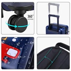 IPlay, ILearn Kids Carry On Luggage Set, 18" Hardside Rolling Suitcase W/ Spinner Wheels, Hard Shell Travel Luggage W/ Backpack For Boys Toddlers Children -Travelpro Shop 5157s7 WDpL