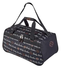 Harley Davidson Harley-Davidson Signature Script Sports Duffel Bag W/Adjustable Strap - Black