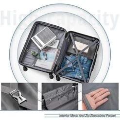 Merax Luggage Set With TSA Lock, All Expandable 3 Piece Hardshell Lightweight Suitcase Set 20inch 24inch 28inch (Apple Green) 11 Merax Luggage Set With TSA Lock, All Expandable 3 Piece Hardshell Lightweight Suitcase Set 20inch 24inch 28inch (Apple Green) -Travelpro Shop 5166YdB4mTL