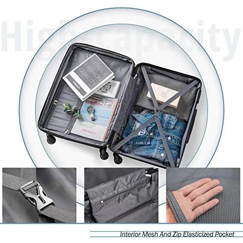 Merax Luggage Set With TSA Lock, All Expandable 3 Piece Hardshell Lightweight Suitcase Set 20inch 24inch 28inch (Apple Green) 4 Merax Luggage Set With TSA Lock, All Expandable 3 Piece Hardshell Lightweight Suitcase Set 20inch 24inch 28inch (Apple Green) - Image 4