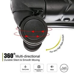 4PC Luggage Sets, ABS Hardshell Luggage Set Lightweight Hard Shell Travel Suitcases W/Spinner Wheels Free Suitcase Cover(18 20 24 28Inch) (Black) -Travelpro Shop 516mwJrjwZL