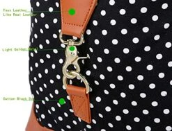 BAOSHA HB-14 Canvas Travel Tote Duffel Bag Carry On Weekender Overnight Bag Oversized For Women And Ladies (Black Dot) 12 BAOSHA HB-14 Canvas Travel Tote Duffel Bag Carry On Weekender Overnight Bag Oversized For Women And Ladies (Black Dot) -Travelpro Shop 517eGQ9qqeL