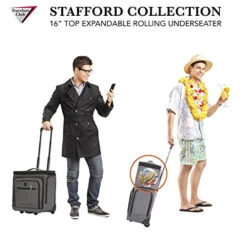 Travelers Club Luggage 16" Top Expandable Rolling Underseater W/USB Port, Dark Gray Suitcase, -Travelpro Shop 5180yPgM4AL