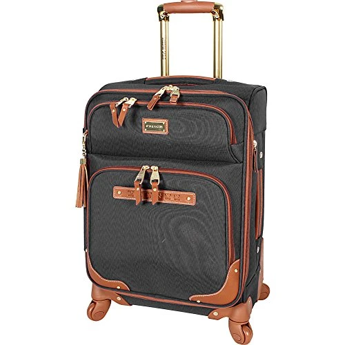 Steve Madden Designer Luggage Collection - Lightweight Softside Expandable Suitcase For Men & Women - Durable 20 Inch Carry On Bag With 4-Rolling Spinner Wheels (20in, Global Black) 1 Steve Madden Designer Luggage Collection - Lightweight Softside Expandable Suitcase For Men & Women - Durable 20 Inch Carry On Bag With 4-Rolling Spinner Wheels (20in, Global Black)