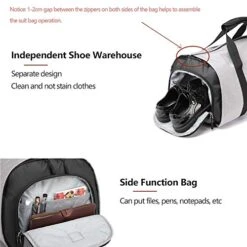 OZUKO Gym Bag Backpack, 4 In 1 Carry-on Garment Bag Large Duffel Bag Suit Travel Bag Weekend Bag Flight Bag Overnight Bag With Shoes Compartment… (Black) 9 OZUKO Gym Bag Backpack, 4 In 1 Carry-on Garment Bag Large Duffel Bag Suit Travel Bag Weekend Bag Flight Bag Overnight Bag With Shoes Compartment… (Black) -Travelpro Shop 518i4drlkwL