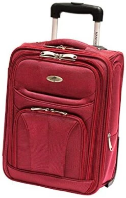 Mancini Leather Goods Wheeled Underseat Carry-on (Red)