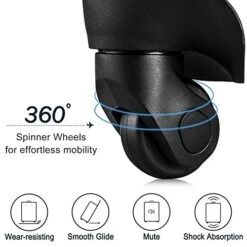 Flieks Luggage Sets 3 Piece Spinner Suitcase With TSA Lock Lightweight 20 24 28 Inch (Elegant Blue) -Travelpro Shop 51B1OoU7j9L