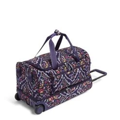 Vera Bradley Women's Duffle Luggage Lighten Up Foldable Duffel Rolling Suitcase, Foxwood Meadow, One Size -Travelpro Shop 51B7sLrV8nL