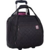Delsey Paris Delsey Quilted Rolling Underseat Bag For Carry-On Fits Overhead & Under Airline Seat - (Black)