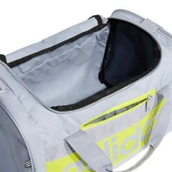 Adidas Court Lite Duffel Bag, Halo Silver/Acid Yellow, One Size -Travelpro Shop 51BS4BlV2mL