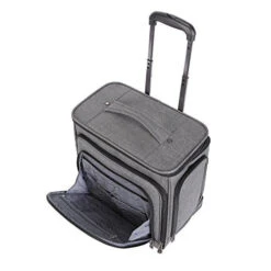 Travelers Club Luggage 16" Top Expandable Rolling Underseater W/USB Port, Dark Gray Suitcase, -Travelpro Shop 51BzeaSdboL