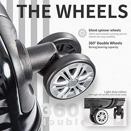 COOLIFE Luggage Expandable Suitcase PC+ABS 3 Piece Set With TSA Lock Spinner Carry On 20in24in28in(Black, 3 Piece Set) 5 COOLIFE Luggage Expandable Suitcase PC+ABS 3 Piece Set With TSA Lock Spinner Carry On 20in24in28in(Black, 3 Piece Set) - Image 5