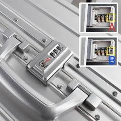 TRAVELKING All Aluminum Luggage Hard Shell Suitcase With Wheels Carry On Spinner Suitcase (Silver 20 Inch) -Travelpro Shop 51CoIVbwiyL f8d8bf16 2729 4fc2 9025 9c414003f6e8