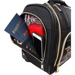 BEBE Women's Evans Wheeled Under The Seat Carry On Bag, Black Croc -Travelpro Shop 51CoxwMIaOL