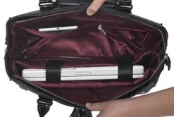 JKM And Company THE BARRINGTON Black Python & Alligator Compatible With Computer IPad, Laptop Tablet Rolling Tote Bag Briefcase Carryall Bag 8 JKM And Company THE BARRINGTON Black Python & Alligator Compatible With Computer IPad, Laptop Tablet Rolling Tote Bag Briefcase Carryall Bag -Travelpro Shop 51DgDGnoV8L