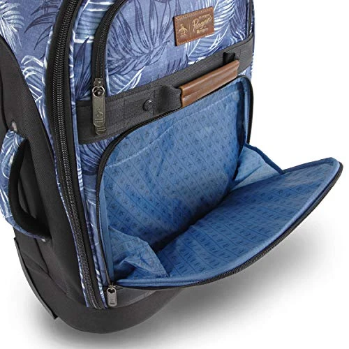 ORIGINAL PENGUIN Luggage 21" Rolling Duffel Bag, Blue Palm Tree, One Size 5 ORIGINAL PENGUIN Luggage 21" Rolling Duffel Bag, Blue Palm Tree, One Size - Image 5