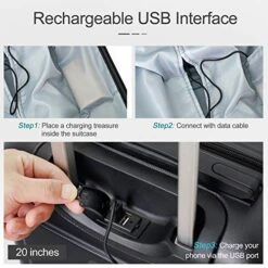 Ceilo ABS Hardside Luggage Sets With USB Interface Laptop Pocket,Lightweight Carry On Suitcase With TSA Lock&360°Spinner Wheels,Black,3-Piece Travel Luggage Set (20/24/28) 15 Ceilo ABS Hardside Luggage Sets With USB Interface Laptop Pocket,Lightweight Carry On Suitcase With TSA Lock&360°Spinner Wheels,Black,3-Piece Travel Luggage Set (20/24/28) -Travelpro Shop 51FjZj0NUNL
