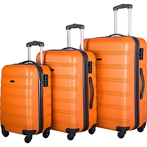 Expandable 3 Piece Luggage Sets Hardside Durable Suitcase With Spinner Wheels TSA Lock, 3 Pcs Carry On Case Travel Home Outdoor School Lightweight Trolley Case ( 20" 24" 28" Orange) 1 Expandable 3 Piece Luggage Sets Hardside Durable Suitcase With Spinner Wheels TSA Lock, 3 Pcs Carry On Case Travel Home Outdoor School Lightweight Trolley Case ( 20" 24" 28" Orange)