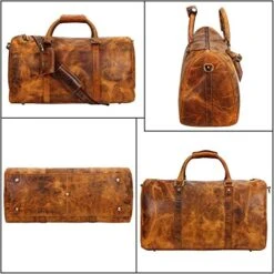 Leather Duffel Bags For Men Women - Airplane Underseat Carry On Luggage By Rustic Town -Travelpro Shop 51GS7UnpqKL