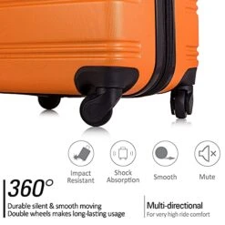 Expandable 3 Piece Luggage Sets Hardside Durable Suitcase With Spinner Wheels TSA Lock, 3 Pcs Carry On Case Travel Home Outdoor School Lightweight Trolley Case ( 20" 24" 28" Orange) 11 Expandable 3 Piece Luggage Sets Hardside Durable Suitcase With Spinner Wheels TSA Lock, 3 Pcs Carry On Case Travel Home Outdoor School Lightweight Trolley Case ( 20" 24" 28" Orange) -Travelpro Shop 51GnHZgetHS