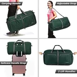 Gonex 150L Travel Duffel Bag Foldable Extra Large Duffle Bag XL Heavy Duty For Men Women For Luggage Shopping Blackish Green 12 Gonex 150L Travel Duffel Bag Foldable Extra Large Duffle Bag XL Heavy Duty For Men Women For Luggage Shopping Blackish Green -Travelpro Shop 51I66SAQGbS