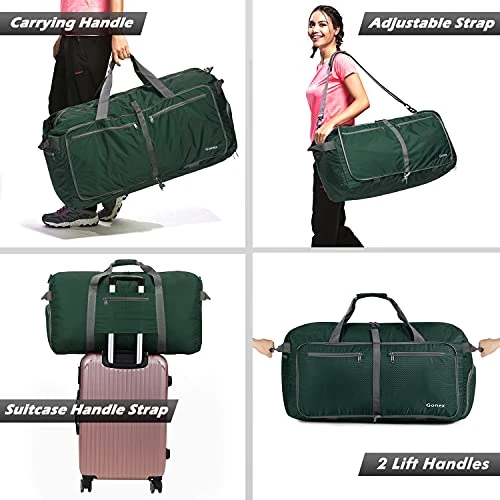 Gonex 150L Travel Duffel Bag Foldable Extra Large Duffle Bag XL Heavy Duty For Men Women For Luggage Shopping Blackish Green 4 Gonex 150L Travel Duffel Bag Foldable Extra Large Duffle Bag XL Heavy Duty For Men Women For Luggage Shopping Blackish Green - Image 4