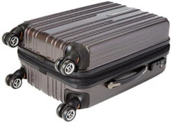 Traveler's Choice Tasmania 100% Pure Polycarbonate Expandable Spinner Luggage, Dark Brown, Carry-on 20-Inch -Travelpro Shop 51IRjDrAE0L