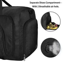 Duffel Bags For Traveling, 65L Carry On Foldable Weekender Overnight Bag For Men Women Waterproof Weekend Travel Duffle Bags With Shoe Compartment,Black -Travelpro Shop 51IrFPg0HRL