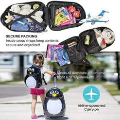 Kiddietotes Kids Carry-on Upright Luggage Suitcase And Backpack Set - Smooth Rolling Wheels - Penguin 14 Kiddietotes Kids Carry-on Upright Luggage Suitcase And Backpack Set - Smooth Rolling Wheels - Penguin -Travelpro Shop 51Iv0pLNY1L
