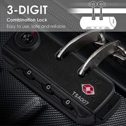 3 Piece Set Luggage Spinner Hardshell Lightweight Durable Suitcase TSA Lock, Women Men Teens Home Outdoor School Travel Carry On Luggage Sets, 20/24/28 Inch Black -Travelpro Shop 51JznHYmVhS