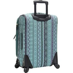 Steve Madden Designer 20 Inch Luggage Collection - Lightweight Softside Expandable Suitcase For Men & Women - Durable Carry On Bag With 4-Rolling Spinner Wheels (Legends Turquoise) -Travelpro Shop 51M849iP43L