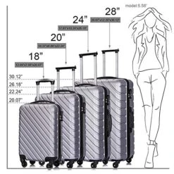 Apelila 5 Piece Luggage Sets,Travel Suitcase Spinner Hardshell Lightweight W/Free Suitcase Cover& Hanger (4PC Sliver W/Covers4+Hanger2+Backbag1) 11 Apelila 5 Piece Luggage Sets,Travel Suitcase Spinner Hardshell Lightweight W/Free Suitcase Cover& Hanger (4PC Sliver W/Covers4+Hanger2+Backbag1) -Travelpro Shop 51OAOpul0rL 990a6e24 d973 47af af54 2cc8e9f7c47c