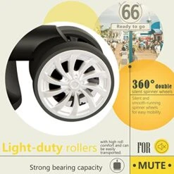 Coolife Luggage Expandable(only 28") Suitcase PC+ABS Spinner 20in 24in 28in Carry On (white Grid New, L(28in)) -Travelpro Shop 51OJ utNsiL 250bb87f 81c0 4e36 8813 35e98fdd0efc