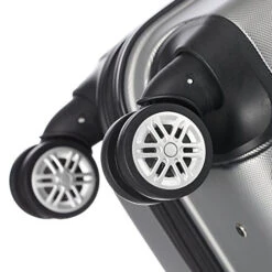 GOMHWAOL Luggage 3 Piece Set Suitcase ABS Material Hardshell Lightweight (Silver Gray) 14 GOMHWAOL Luggage 3 Piece Set Suitcase ABS Material Hardshell Lightweight (Silver Gray) -Travelpro Shop 51OieRiyTvL