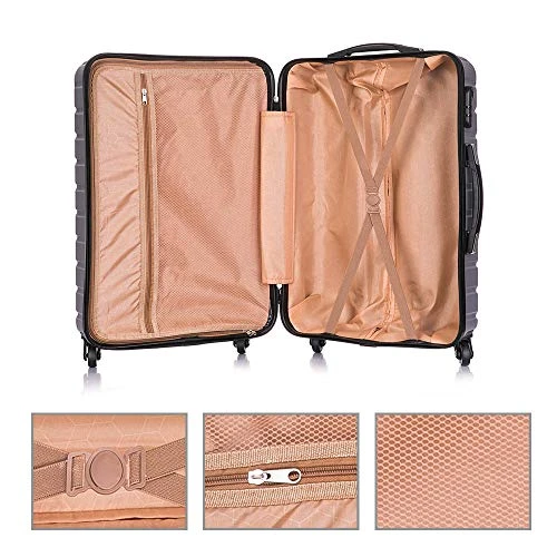 Apelila 5 Piece Luggage Sets,Travel Suitcase Spinner Hardshell Lightweight W/Free Suitcase Cover& Hanger (4PC Sliver W/Covers4+Hanger2+Backbag1) 4 Apelila 5 Piece Luggage Sets,Travel Suitcase Spinner Hardshell Lightweight W/Free Suitcase Cover& Hanger (4PC Sliver W/Covers4+Hanger2+Backbag1) - Image 4