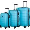 Expandable 3 Piece Luggage Sets Hardside Durable Suitcase With Spinner Wheels TSA Lock, 3 Pcs Carry On Case Travel Home Outdoor School Lightweight Trolley Case ( 20" 24" 28" Blue)