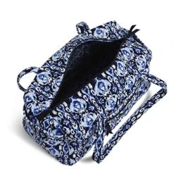 Vera Bradley Women's Cotton Medium Travel Duffel Bag, Ikat Island, One Size -Travelpro Shop 51QPy McMyL