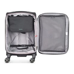 DELSEY Paris Helium DLX Softside Expandable Luggage With Spinner Wheels, Black, Carry On 20 Inch -Travelpro Shop 51Qz9Ojq4GL