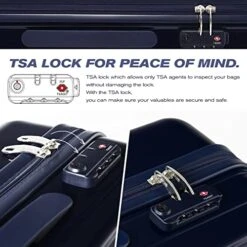 Coolife Luggage Suitcase Expandable (only 28”) ABS+PC Spinner Suitcase With TSA Lock Carry On 20 In 24in 28in -Travelpro Shop 51R piwU2dL